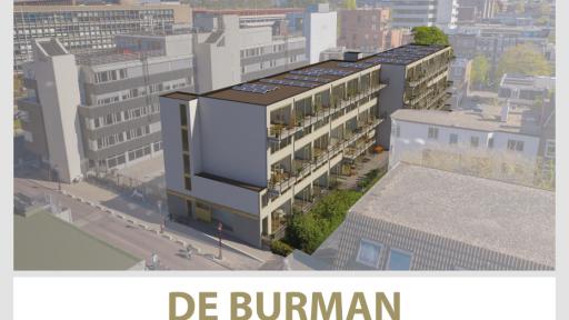Nieuwbouw 15 appartementen op bestaand complex Burmandwarsstraat Amsterdam